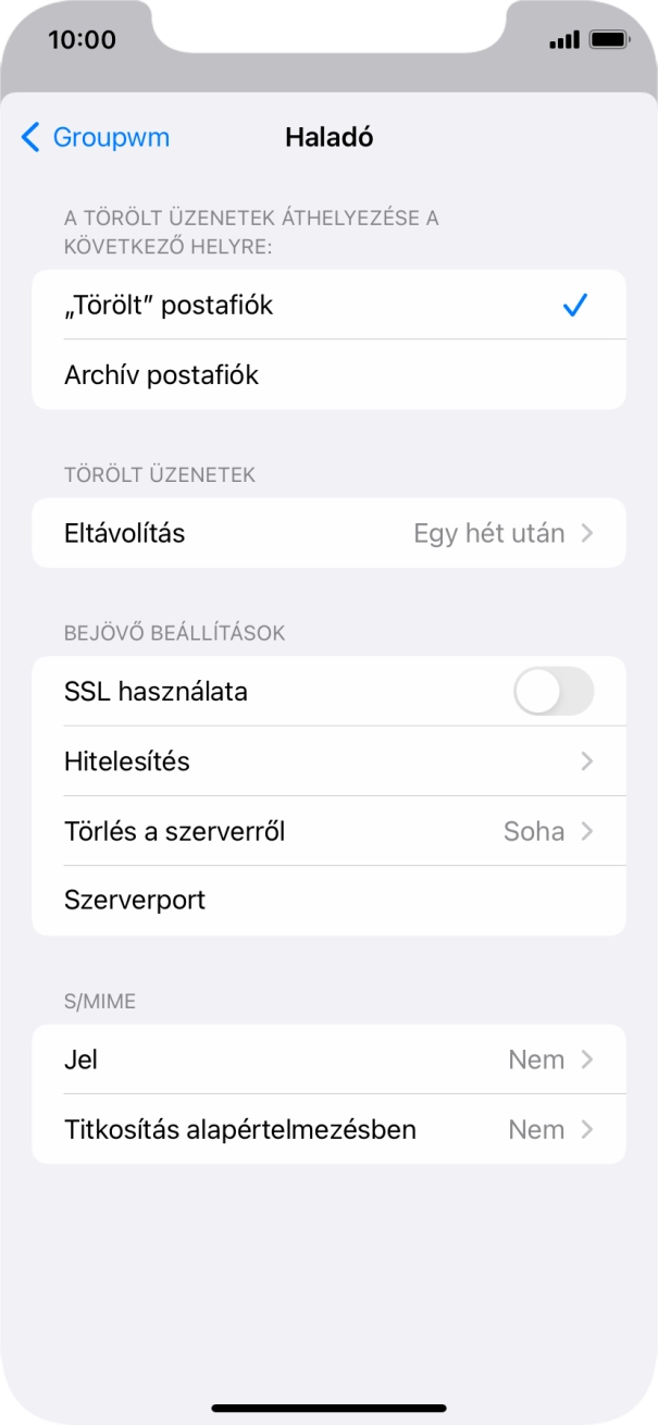 Válaszd a Hitelesítés lehetőséget.