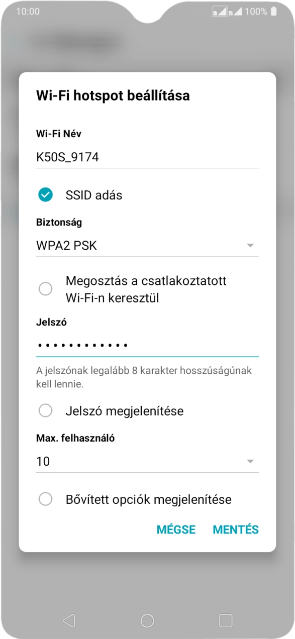 Válaszd a MENTÉS lehetőséget.