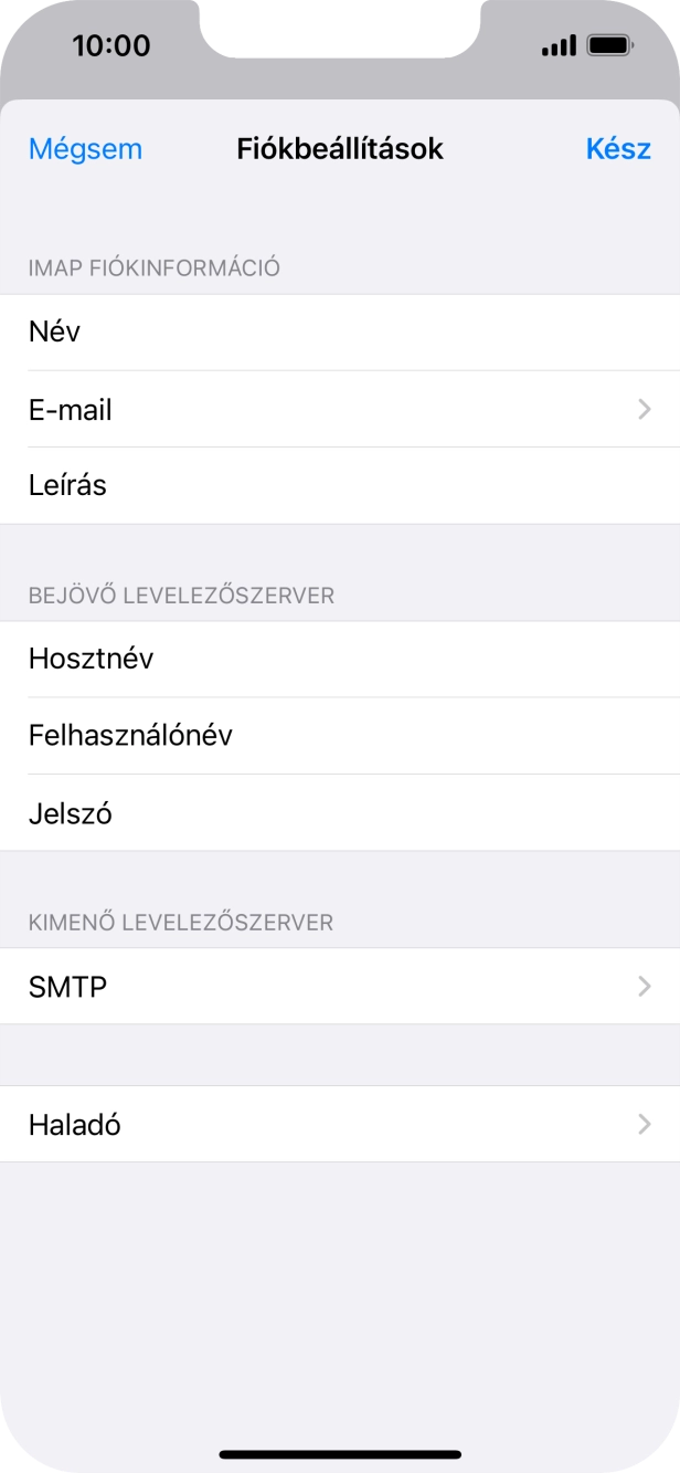 Válaszd az SMTP lehetőséget.