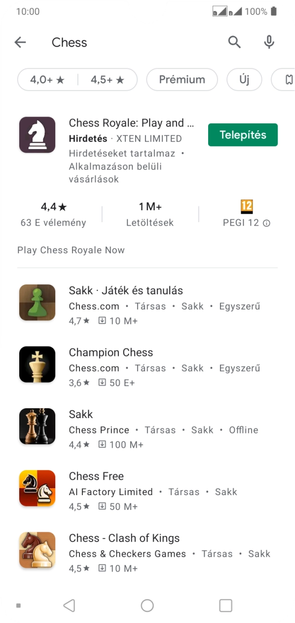 Kattints a kívánt alkalmazásra.