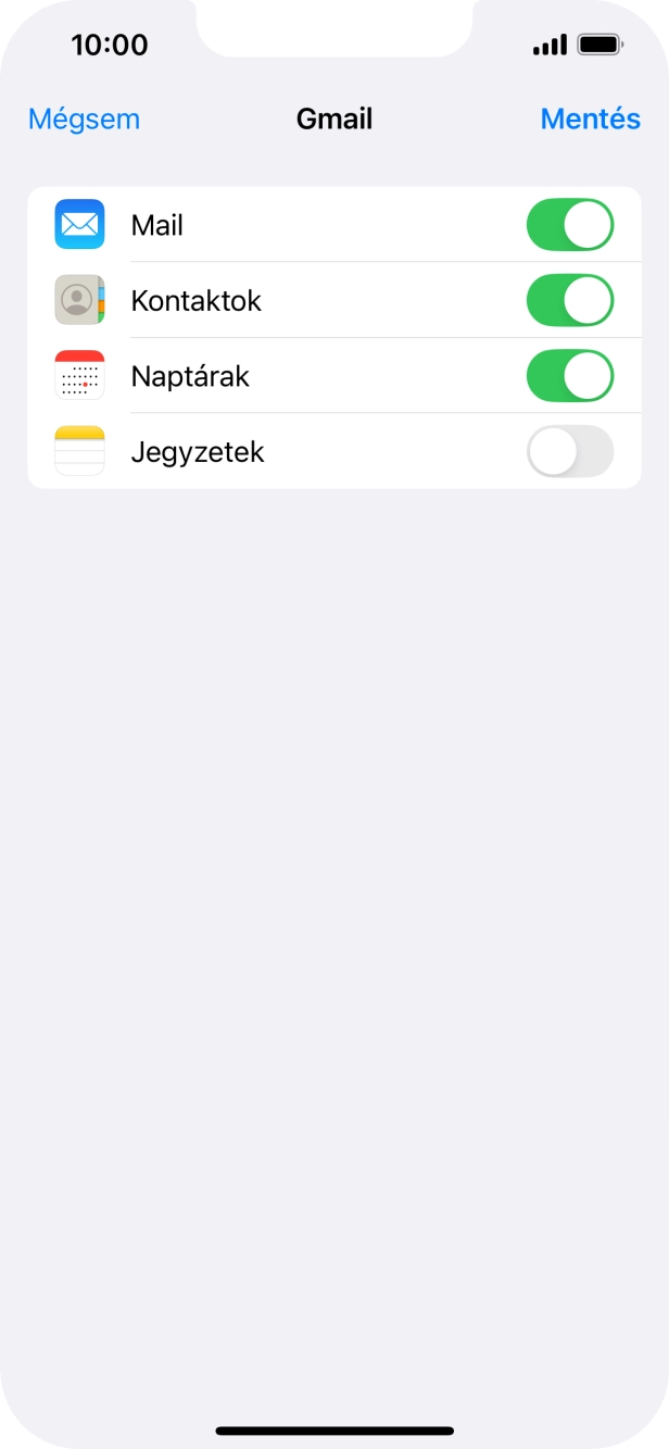 Amennyiben a kijelzőn ez a képernyőkép látható, az e-mail-fiókodat felismerte a rendszer, és automatikusan beállította. Kövesd a képernyőn megjelenő utasításokat további adatok csatolásához, és fejezd be az új fiók létrehozását.