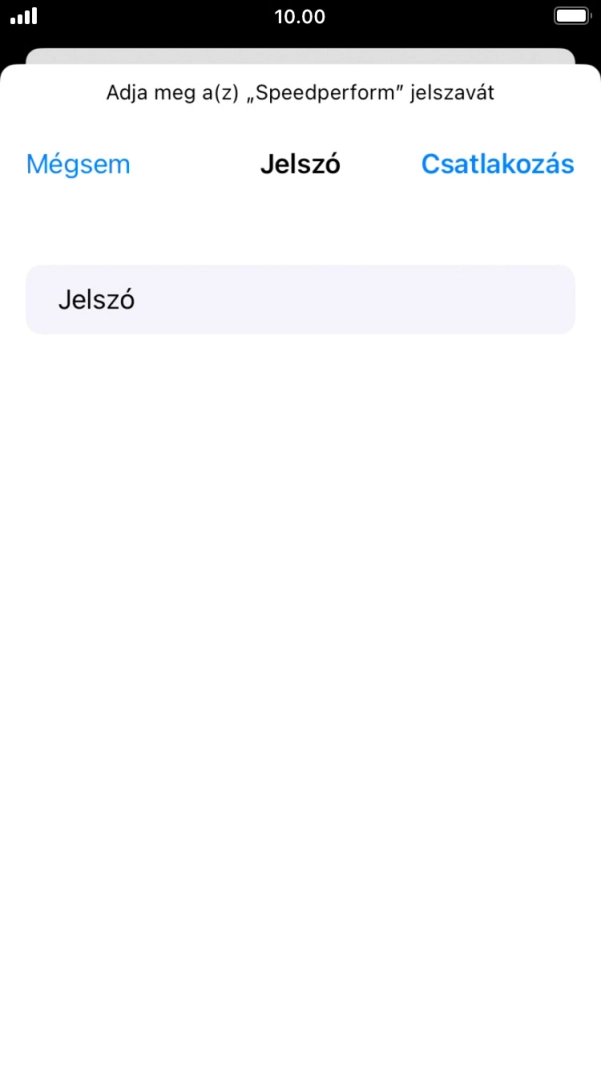 Írd be a Wi-Fi hálózatodhoz tartózó jelszót, és válaszd a Csatlakozás lehetőséget.