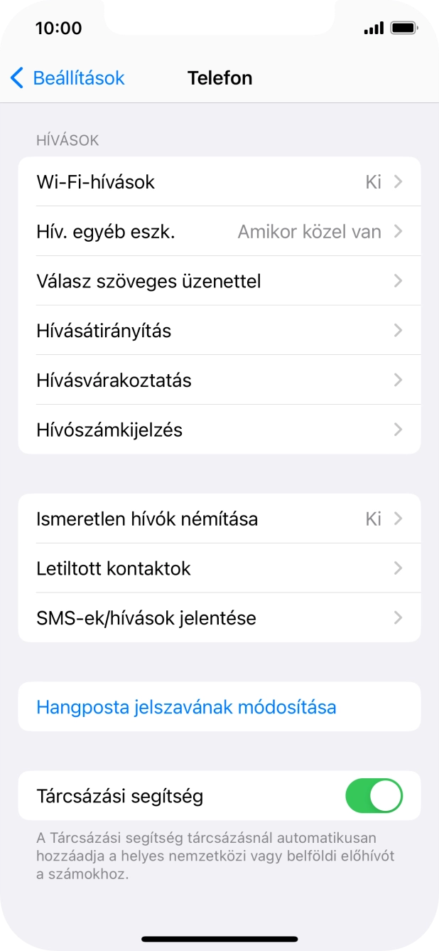 Válaszd a Hívásvárakoztatás lehetőséget.