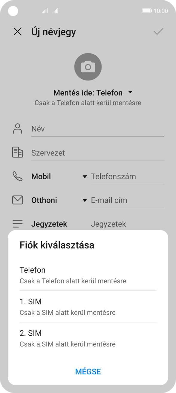 Válaszd a Telefon lehetőséget. Válaszd a Telefon lehetőséget.