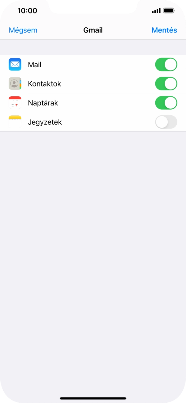 Amennyiben a kijelzőn ez a képernyőkép látható, az e-mail-fiókodat felismerte a rendszer, és automatikusan beállította. Kövesd a képernyőn megjelenő utasításokat  további adatok csatolásához, és fejezd be az új fiók létrehozását.