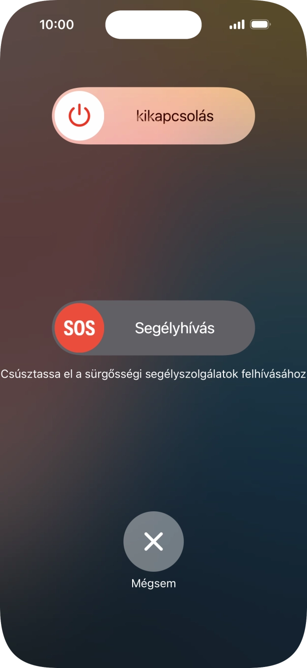 Kattints a kikapcsolás ikonra, és húzd az ikont jobbra.