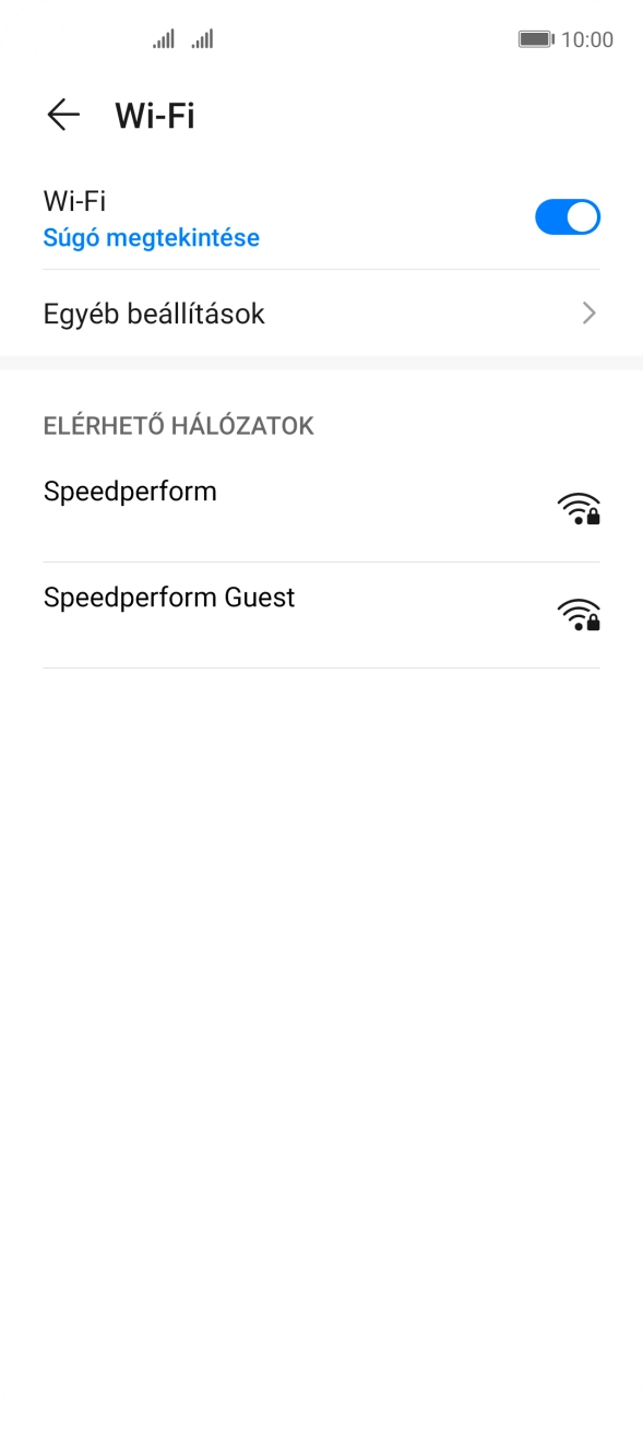 Válaszd ki a kívánt Wi-Fi hálózatot.