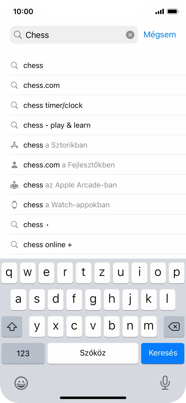 Válaszd a Keresés lehetőséget.