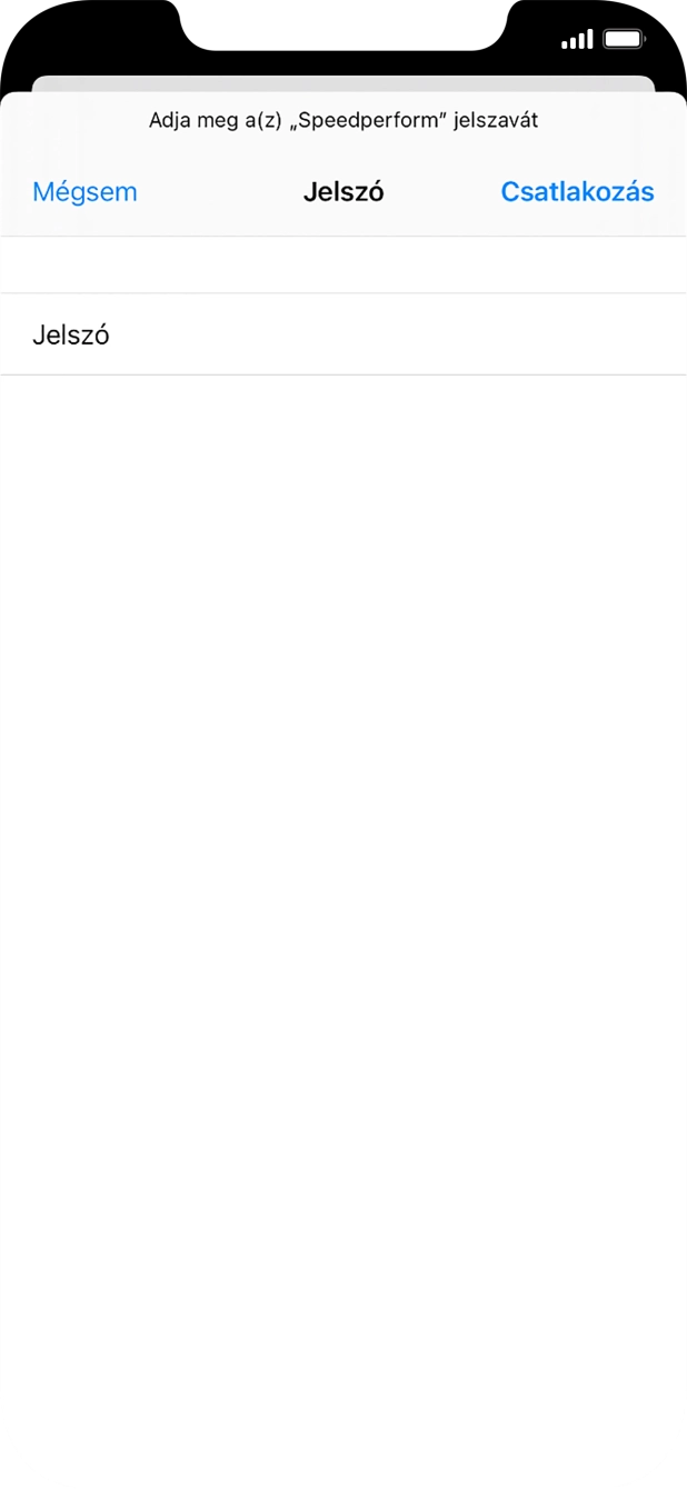 Írd be a Wi-Fi hálózatodhoz tartózó jelszót, és válaszd a Csatlakozás lehetőséget.