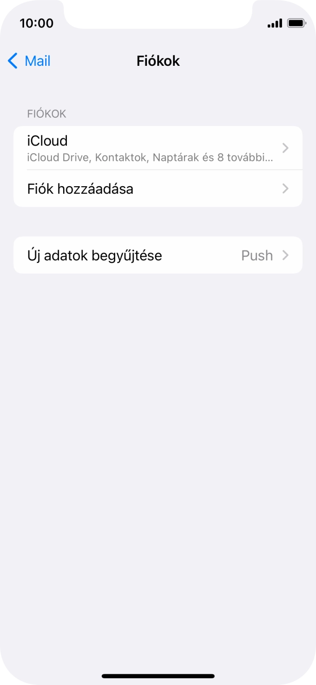 Válaszd a Fiók hozzáadása lehetőséget.