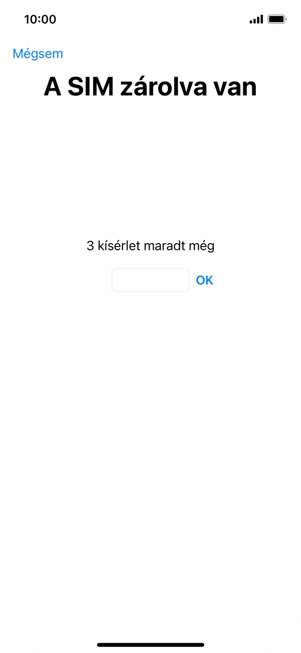 Amennyiben a SIM-kártyád zárolva van, írd be a PIN-kódodat, és válaszd az OK lehetőséget. Amennyiben a SIM-kártyád zárolva van, írd be a PIN-kódodat, és válaszd az OK lehetőséget.