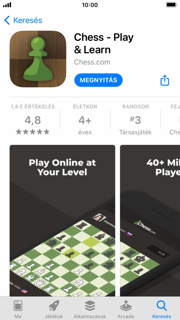 A befejezéshez, és ahhoz, hogy visszatérhess a főképernyőhöz, nyomd meg a főgombot.