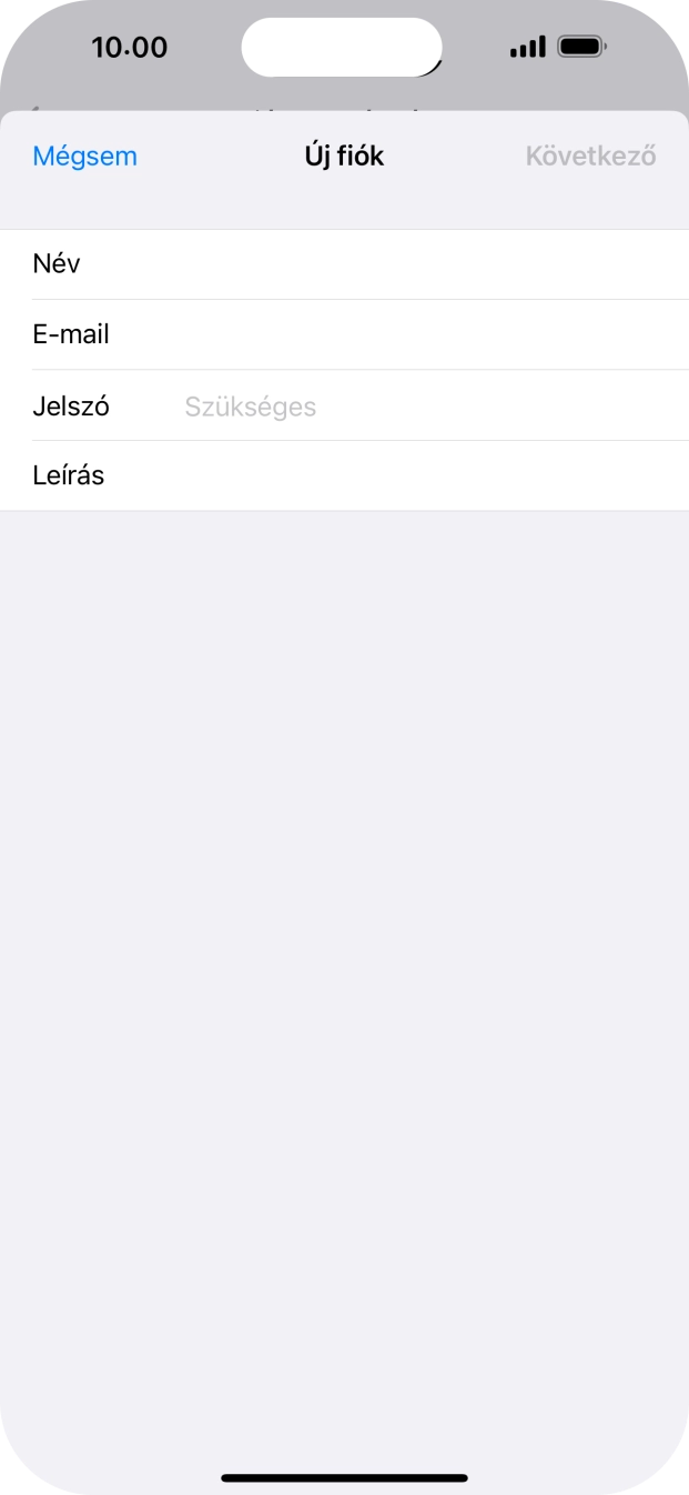 Kattints a Jelszó mezőre, és írd be az e-mail-fiókodhoz tartozó jelszót.