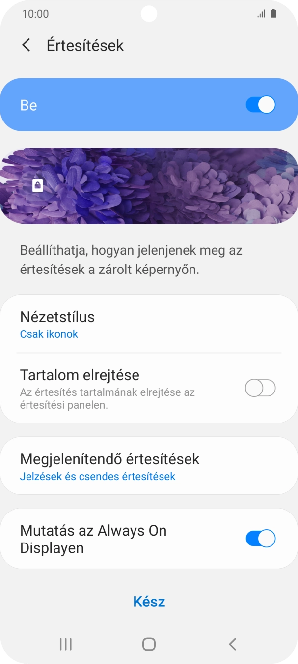Kattints a kívánt beállítások melletti csúszkákra a funkciók be- vagy kikapcsolásához.