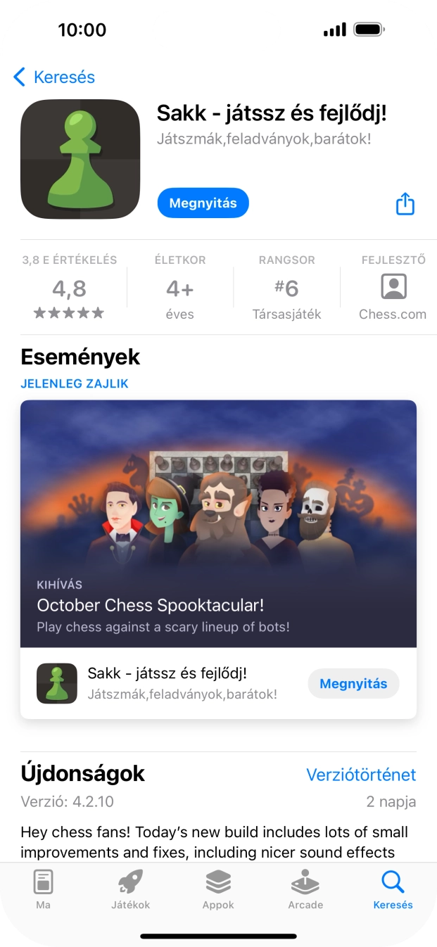 Húzd az ujjad felfelé a kijelző aljáról, hogy visszatérj a kezdőképernyőhöz.