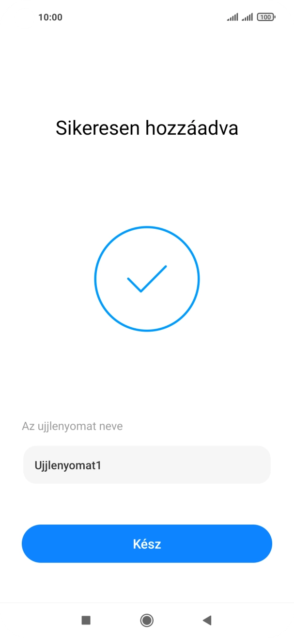 Válaszd a Kész lehetőséget.