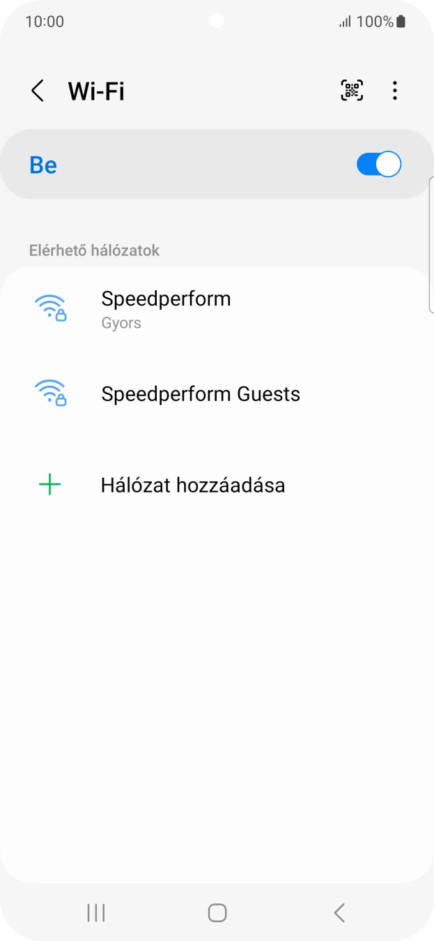 Válaszd ki a kívánt Wi-Fi hálózatot.