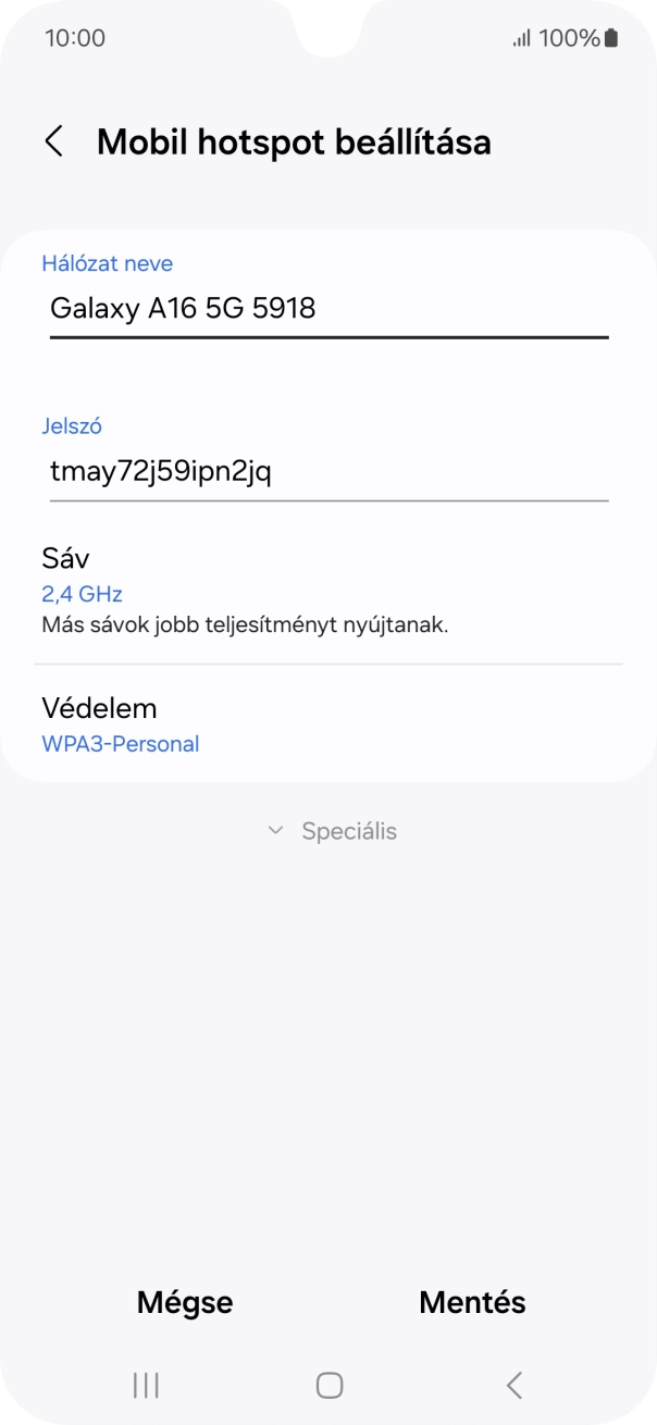 Kattints a „Jelszó” alatti mezőre, és írd be a kívánt jelszót.