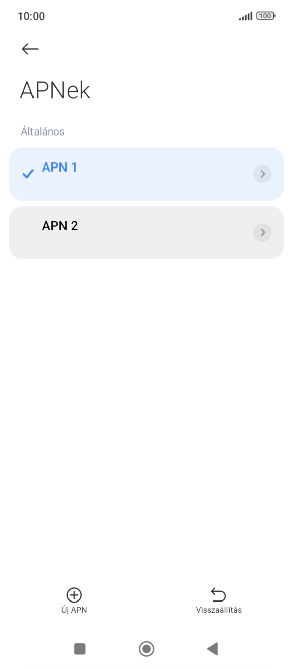 Kattints a kívánt adatkapcsolatra annak aktiválásához. Kattints a kívánt adatkapcsolatra annak aktiválásához.