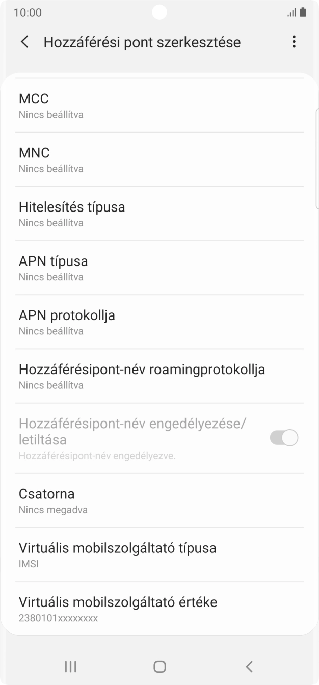 Válaszd az MCC lehetőséget.