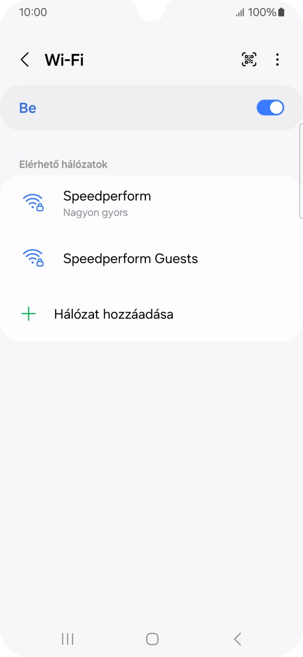 Válaszd ki a kívánt Wi-Fi hálózatot. Válaszd ki a kívánt Wi-Fi hálózatot.