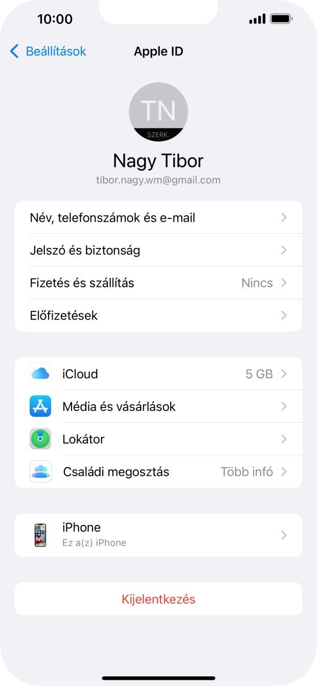 Húzd az ujjad felfelé a kijelző aljáról, hogy visszatérj a kezdőképernyőhöz.