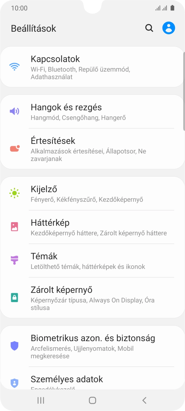 Válaszd a Kapcsolatok lehetőséget. Válaszd a Kapcsolatok lehetőséget.