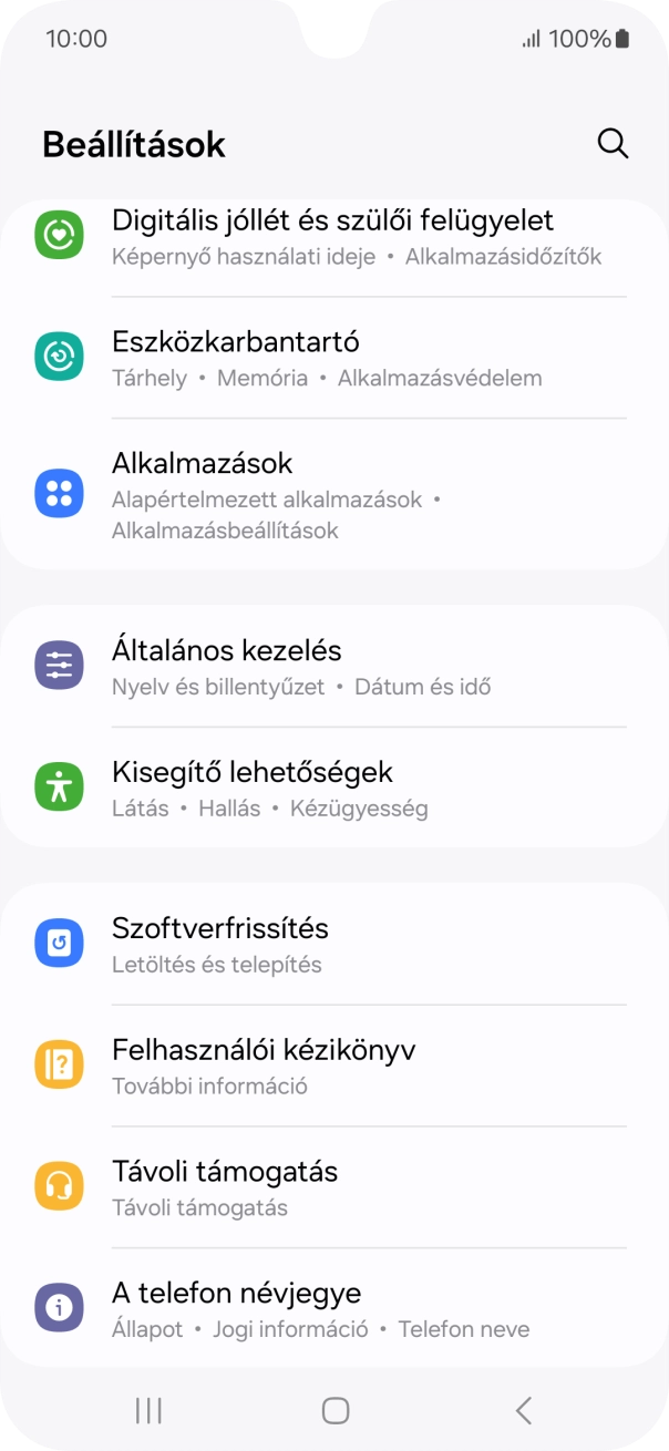 Válaszd az Általános kezelés lehetőséget. Válaszd az Általános kezelés lehetőséget.