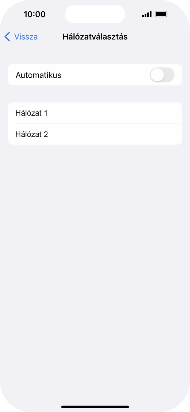Ha kikapcsolod a funkciót, válaszd a kívánt hálózatot. Ha kikapcsolod a funkciót, válaszd a kívánt hálózatot.