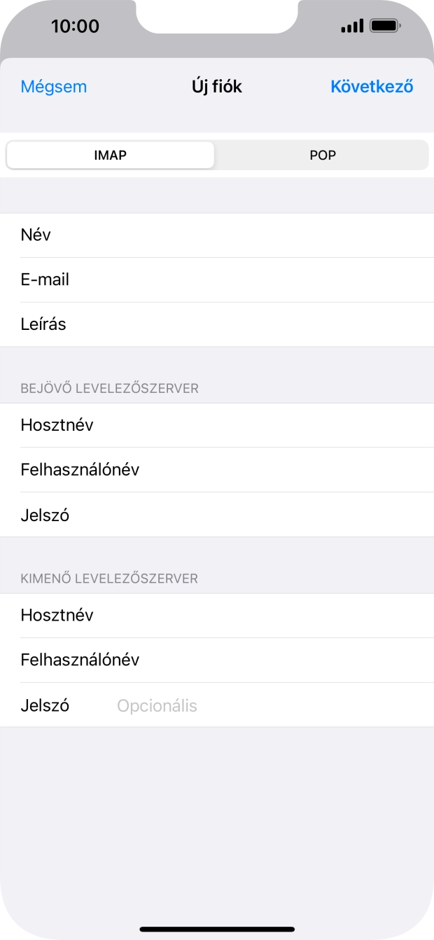 Kattints a Jelszó mezőre, és írd be az e-mail-fiókodhoz tartozó jelszót.