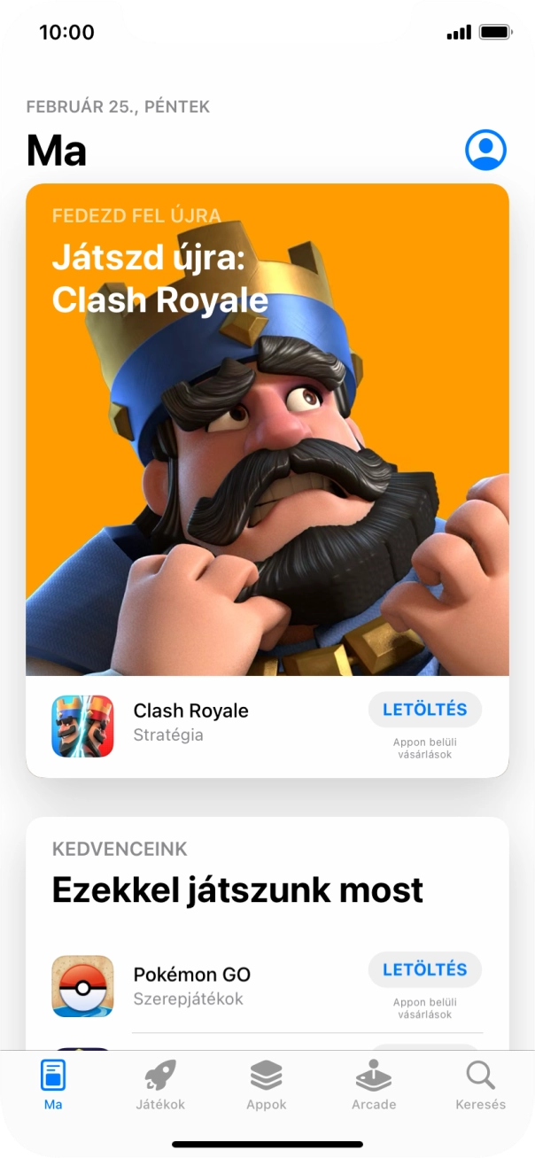 Válaszd a Keresés lehetőséget.