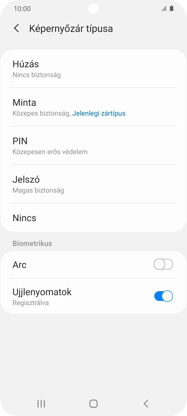 Válaszd a Nincs lehetőséget.
