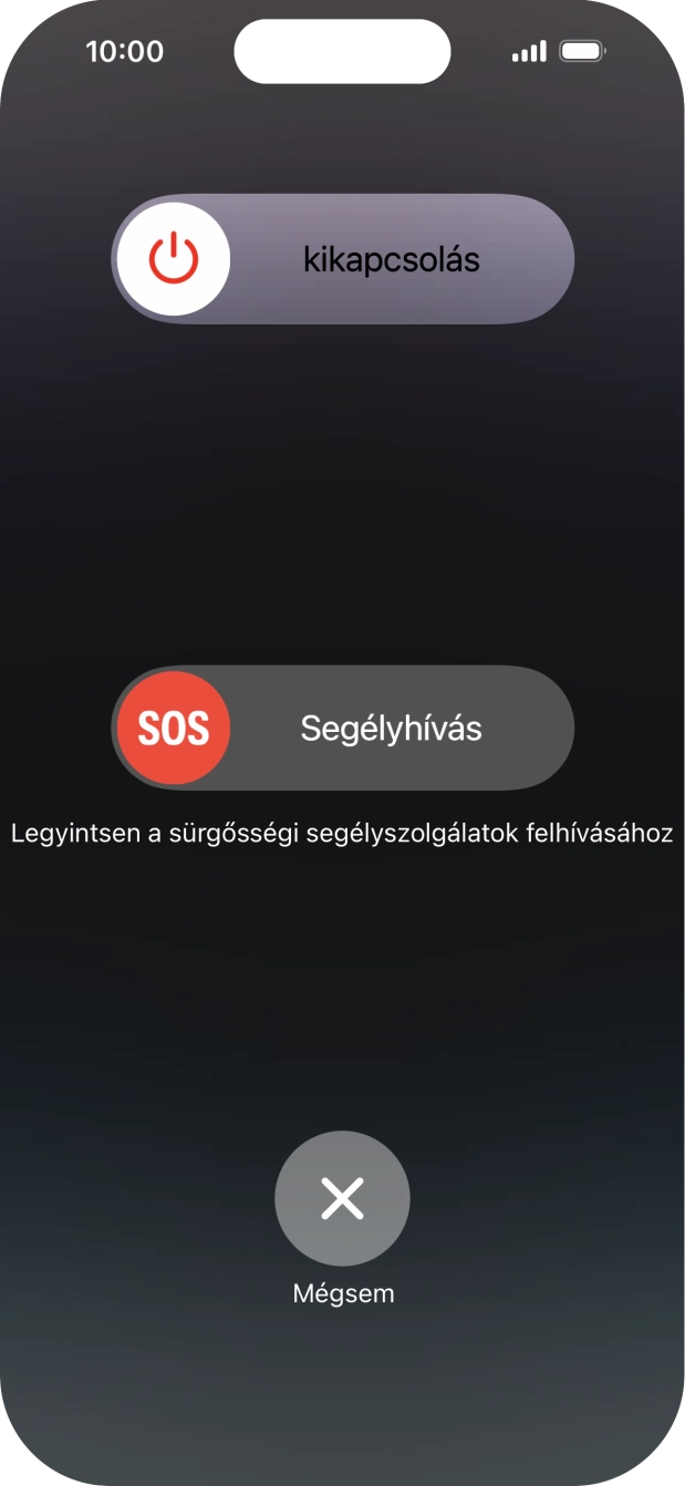 Kattints a kikapcsolás ikonra, és húzd az ikont jobbra. Kattints a kikapcsolás ikonra, és húzd az ikont jobbra.