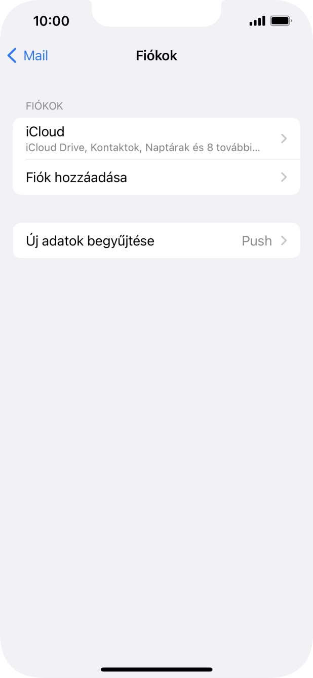 Válaszd a Fiók hozzáadása lehetőséget.