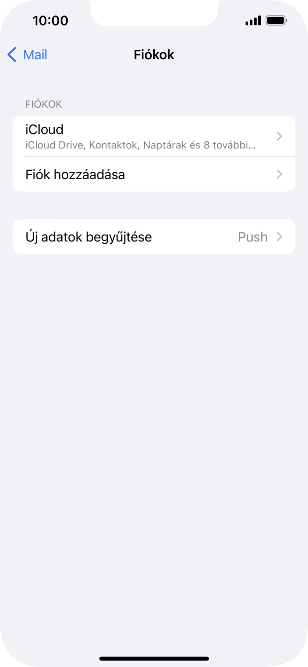 Válaszd a Fiók hozzáadása lehetőséget.