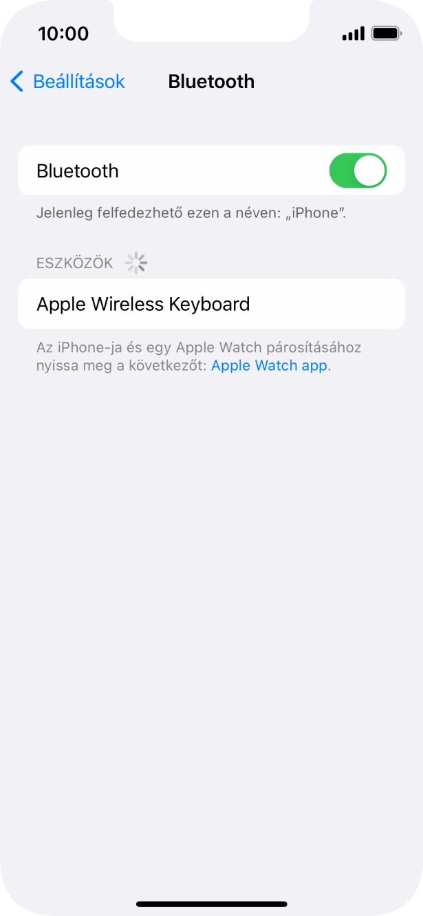 Válaszd ki a kívánt Bluetooth-eszközt, és kövesd a kijelzőn megjelenő utasításokat annak telefonodhoz történő csatlakoztatásához.
