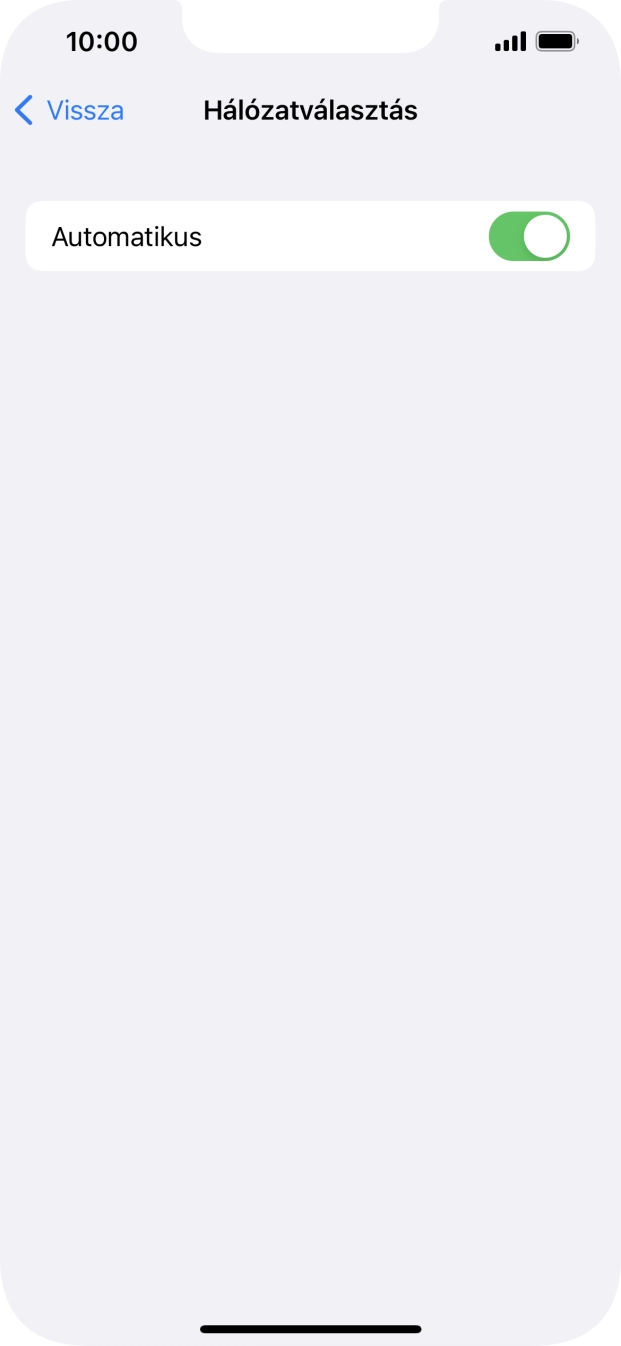 Kattints az „Automatikus” melletti csúszkára a funkció automatikus választásának be- vagy kikapcsolásához.
