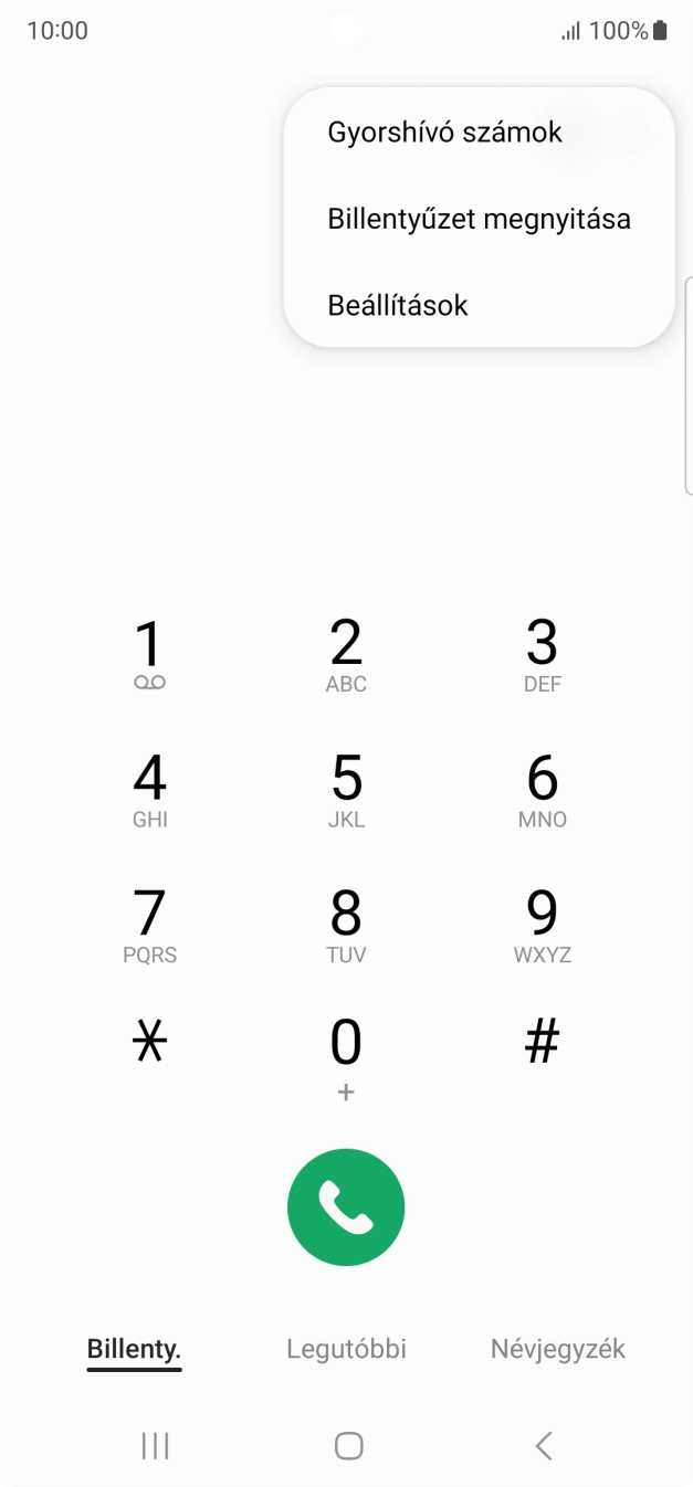 Válaszd a Beállítások lehetőséget.