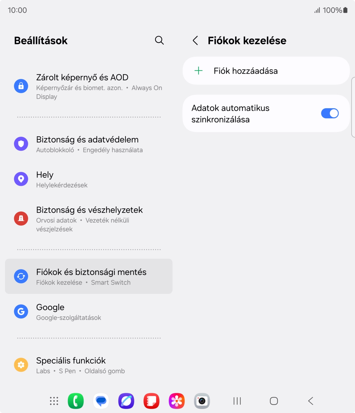 Válaszd a Fiók hozzáadása lehetőséget. Válaszd a Fiók hozzáadása lehetőséget.