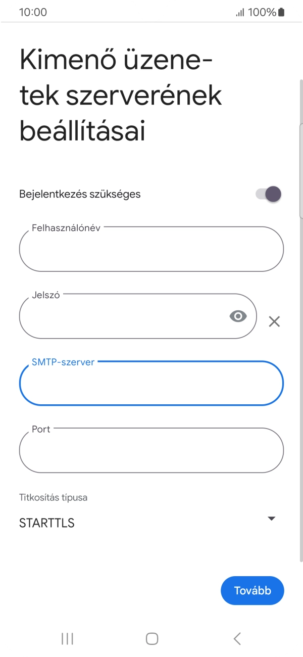 Kattints a „Port” alatti mezőre, és írd be a következőt: 993.