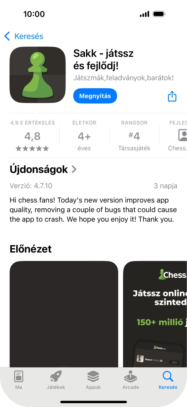 Húzd az ujjad felfelé a kijelző aljáról, hogy visszatérj a kezdőképernyőhöz.