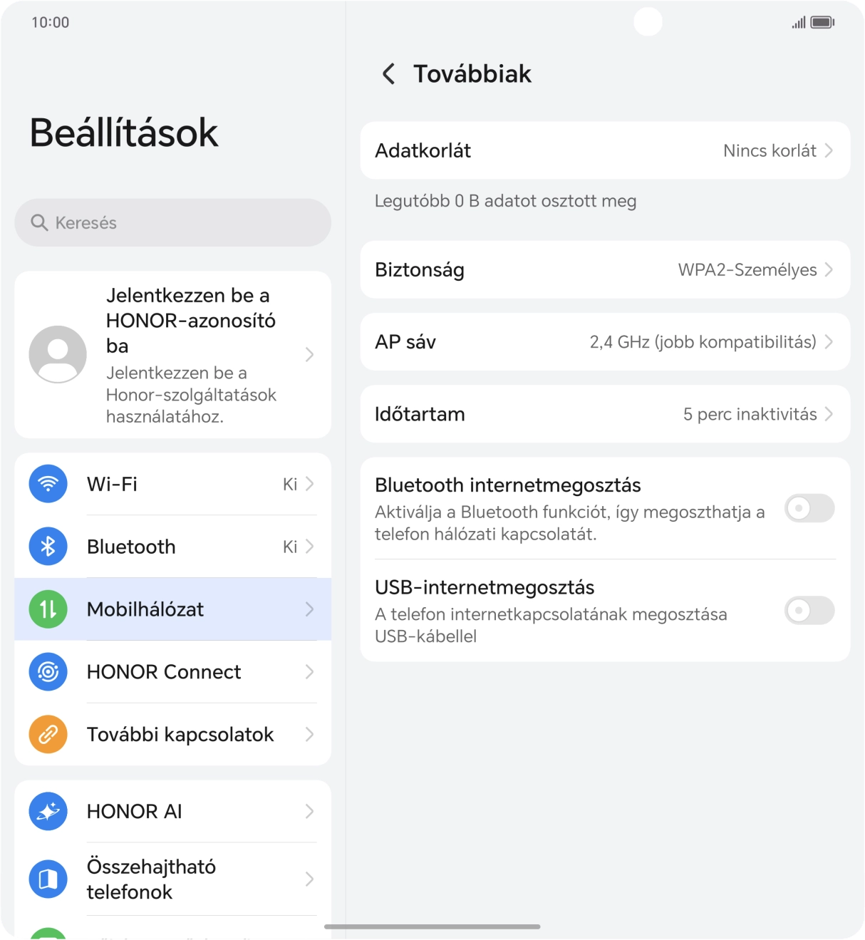 Válaszd a Biztonság lehetőséget.