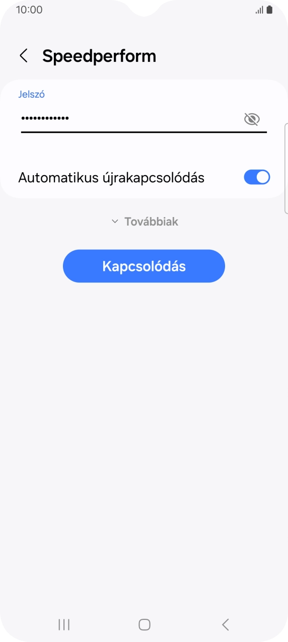 Írd be a Wi-Fi hálózatodhoz tartózó jelszót, és válaszd a Kapcsolódás lehetőséget.