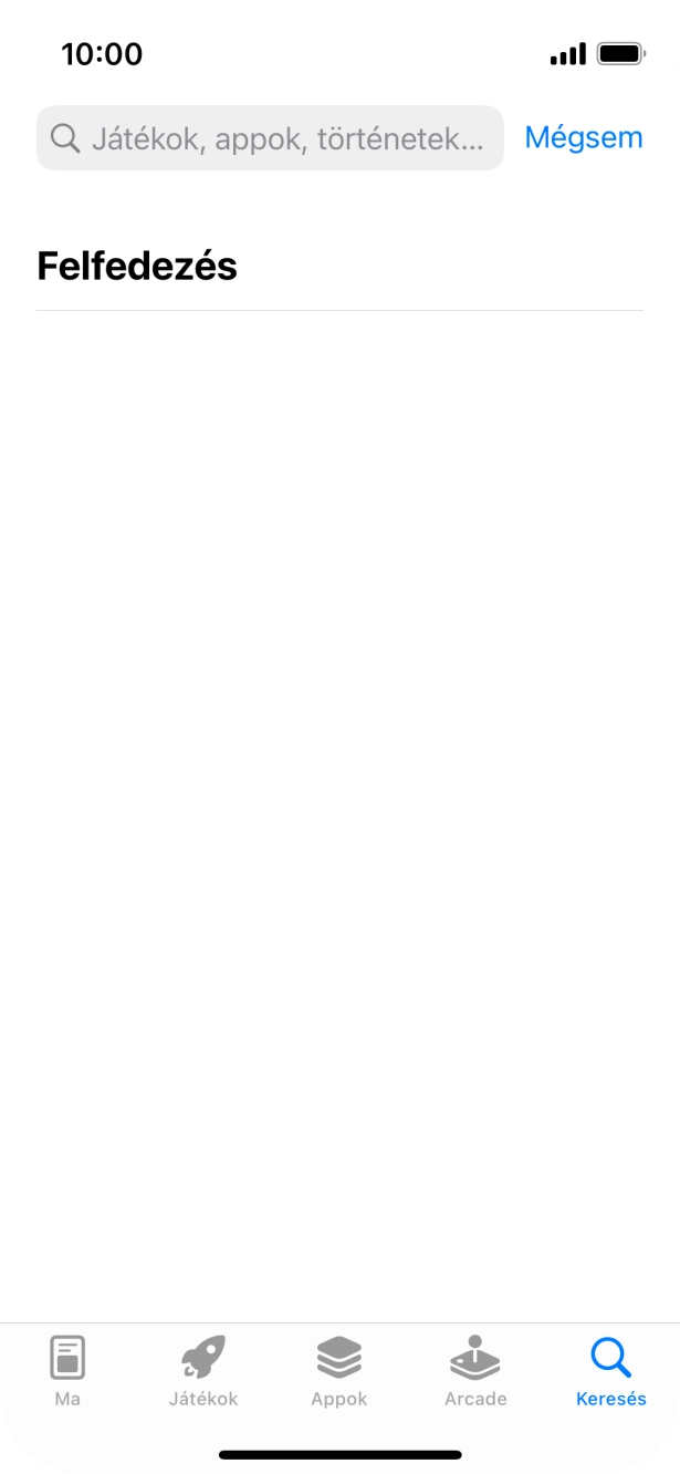 Kattints a keresés mezőre, és írd be a keresett alkalmazás nevét vagy tárgykörét.