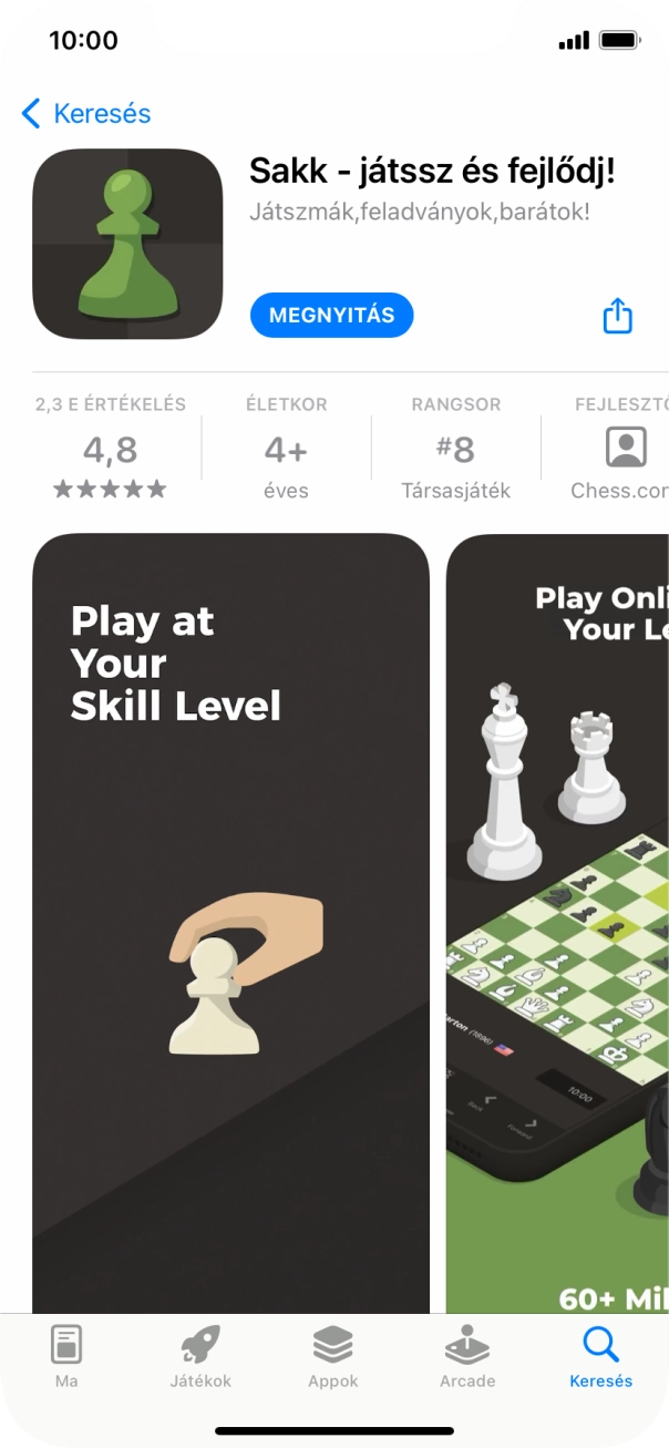 Húzd az ujjad felfelé a kijelző aljáról, hogy visszatérj a kezdőképernyőhöz.