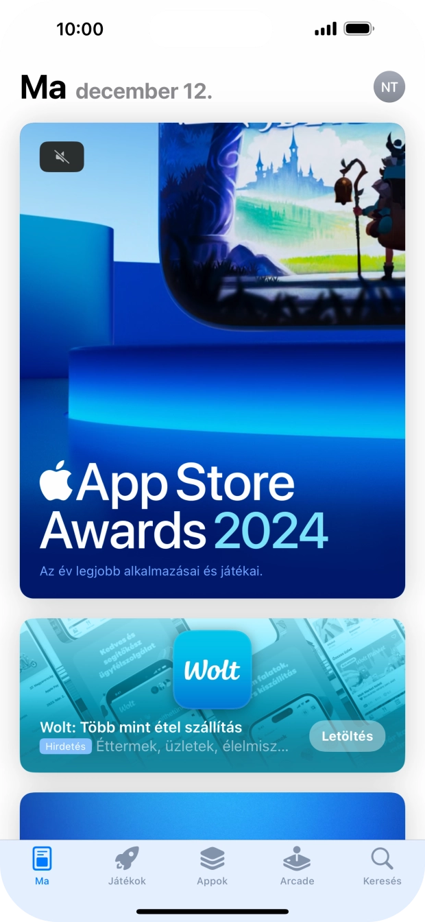 Válaszd a Keresés lehetőséget. Válaszd a Keresés lehetőséget.