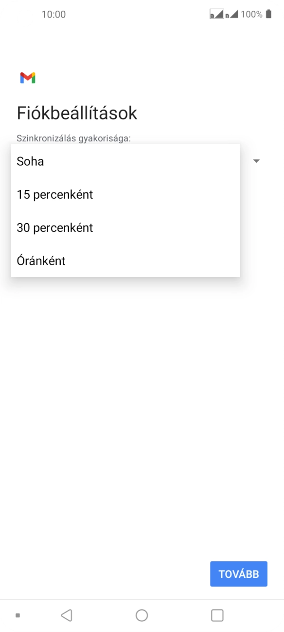 Válaszd ki a kívánt beállítást.