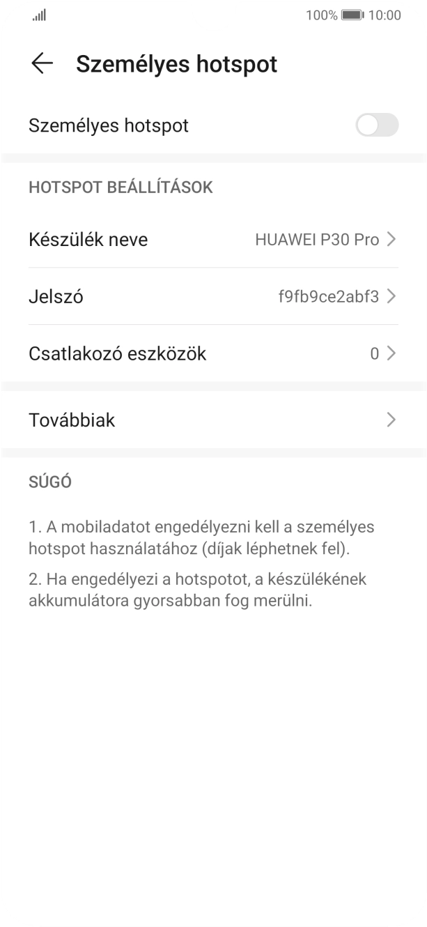 Válaszd a Készülék neve lehetőséget.
