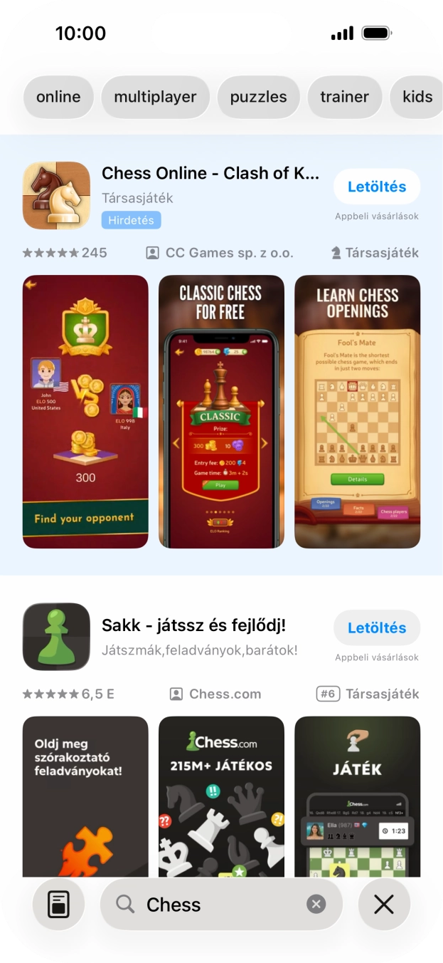 Kattints a kívánt alkalmazásra. Kattints a kívánt alkalmazásra.