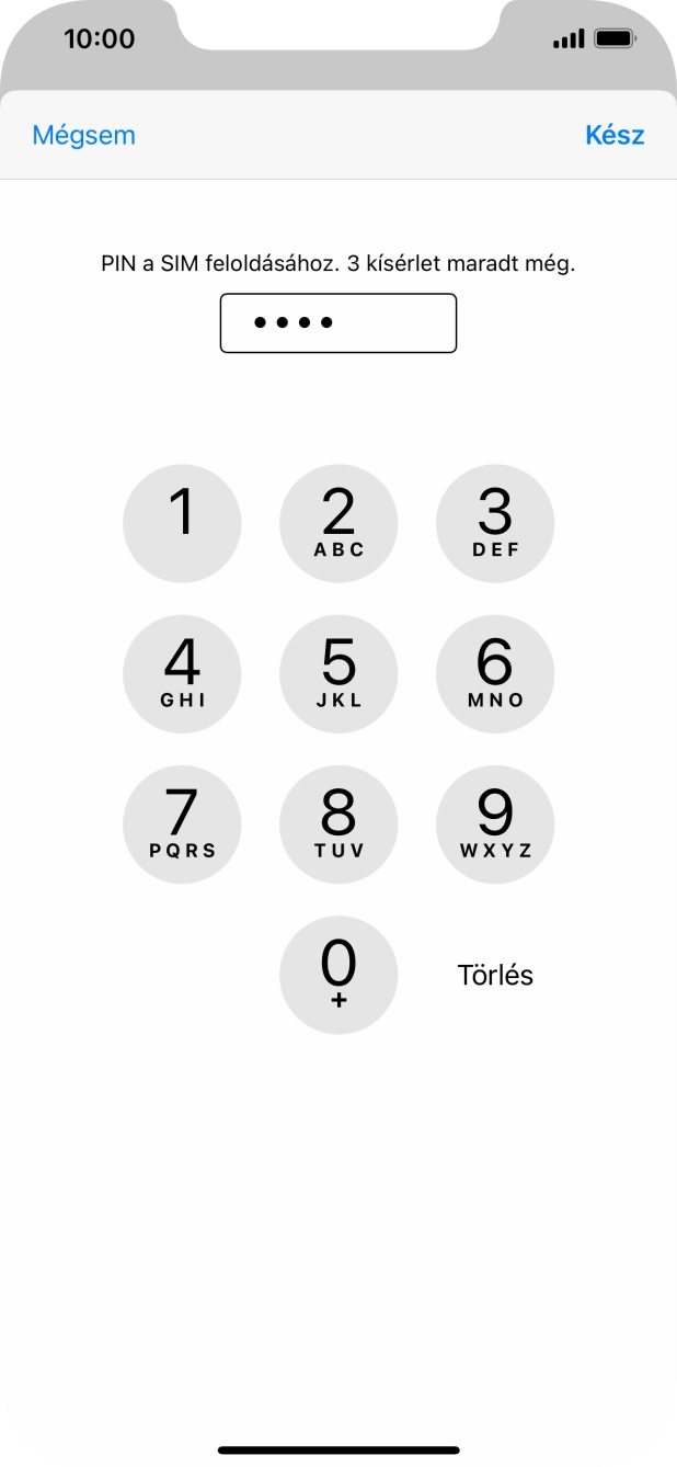 Írd be a PIN-kódod, és válaszd a Kész lehetőséget.